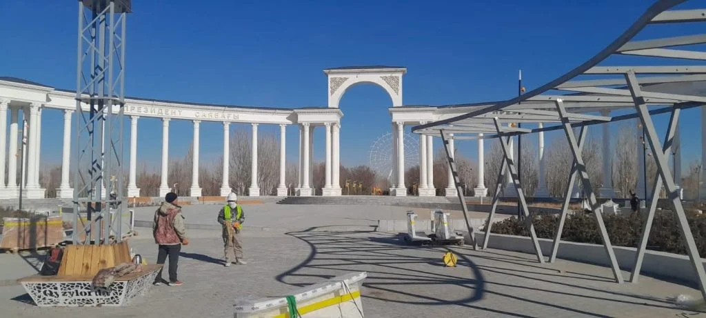 Саябақта қызу жұмыс жүруде