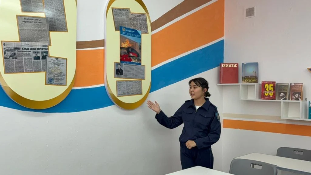 Қызылорда облысында қызмет бабында қаза болған полицейдің құрметіне «Жас сақшы» полиция сыныбы ашылды