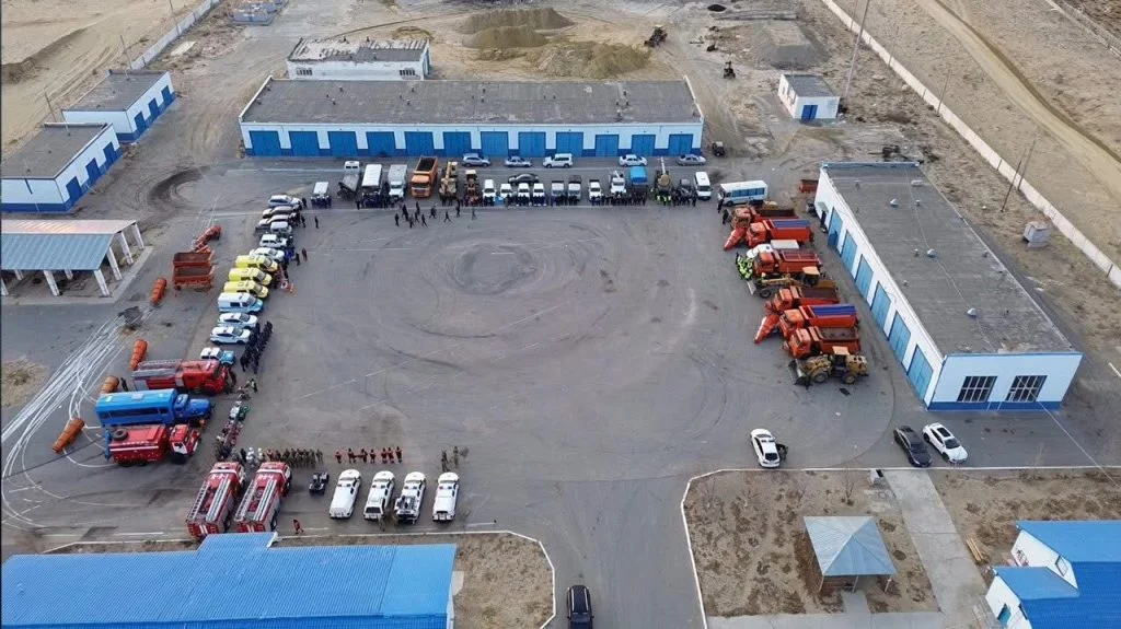 Арал ауданында облыстағы азаматтық қорғау қызметтерінің техникаларының саптық қарауы өткізілді