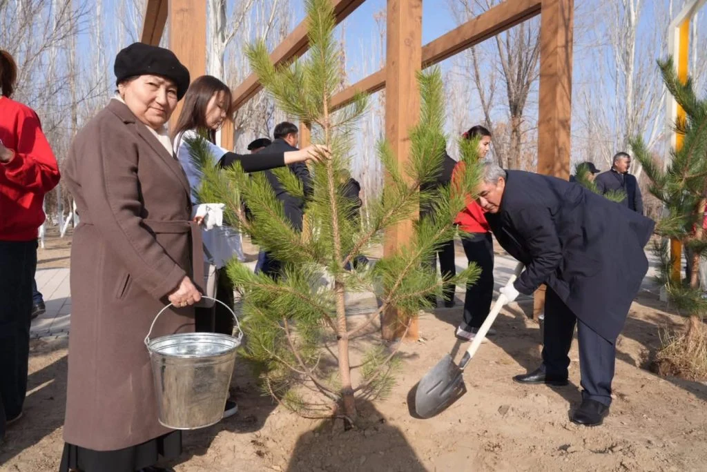 Ардагерлер «Таза Қазақстан» бағдарламасы аясындағы тал егу рәсіміне қатысты
