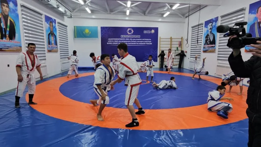 Кейден ауылында жаңа күрес залы пайдалануға берілді