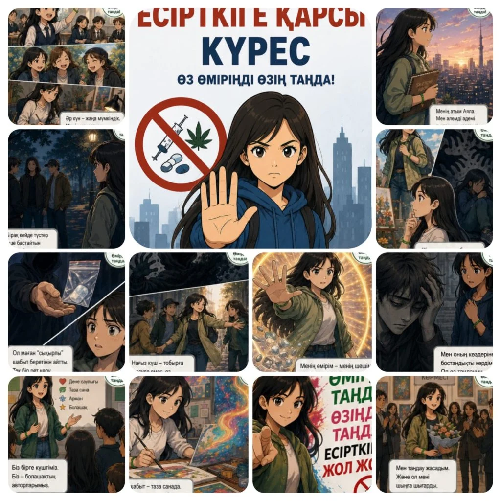 Сурет арқылы санаға әсер: есірткіге қарсы комикс байқауы
