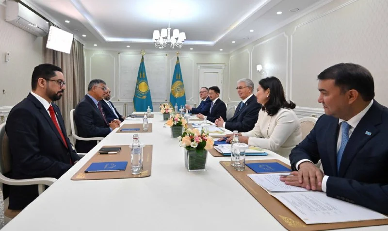 Мемлекет басшысы БҰҰ Дүниежүзілік метеорология ұйымының президенті, БАӘ Ұлттық метеорология орталығының бас директоры Абдулла Әл-Мандусты қабылдады